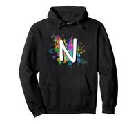 Retro Letter N Gear For Girls & Boys That Like The Letter N Pullover Hoodie