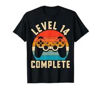 Retro Level 14 Complete 14th Birthday Gamer T-Shirt
