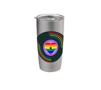Retro LGBT Flag 80's 90's Stainless Steel Insulated Tumbler