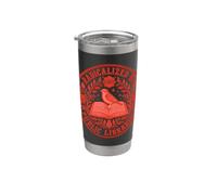 Retro Library Humor Radicalized by Public Libraries Stainless Steel Insulated Tumbler