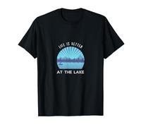 Retro Life Is Better At The Lake Pontoon Captain For Boating T-Shirt