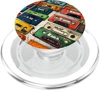 Retro Life Music Lover Cassette National Retro Day PopSockets PopGrip for MagSafe
