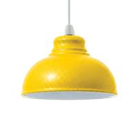 Retro Light Shade Ceiling, Curvy Metal Textured Lampshades for Ceiling Lights,Industrial Easy Fit Pendant Lamp Shades for Table Lamps,Living Room, Bedroom,Hallway, Home Décor (Yellow)