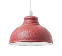 Retro Light Shade Ceiling, Curvy Metal Textured Lampshades for Ceiling Lights,Industrial Easy Fit Pendant Lamp Shades for Table Lamps,Living Room, Bedroom,Hallway, Home Décor (Burgundy)