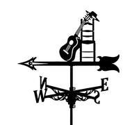 Retro Lighthouse Metal Weathervane Weather Vane Wind Direction for Outdoor Garden Roof Paddock Decoration