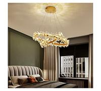 Retro Lights Fixture, LED Chandelier Lamp, Crystal Chandeliers Lighting Brown Gold Led Lamp Compatible with Bedroom Dining Living Room Deco Ceiling ChandelierSuspension, LED Cha