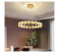 Retro Lights Fixture, LED Chandelier Lamp, Crystal Chandeliers Lighting Brown Gold Led Lamp Compatible with Bedroom Dining Living Room Deco Ceiling ChandelierSuspension, LED Cha