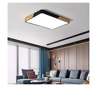 Retro Lights Fixture, LED Chandelier Lamp, Wood Rectangle - Multicolor Alloy Led Ceiling Lights Living Room Oak Study Room Bedroom Ceiling Lamp Fixtures, LED Chandelier