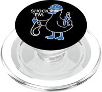 Retro Lineman Electrician Journeyman Shock 'Em Duck PopSockets PopGrip for MagSafe