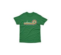 Retro Lines Paddle Board T-Shirt Bad Zebedee Green XL