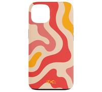 Retro Liquid Swirl Groovy Abstract Pattern Wave Red Phone Case for iPhone 13