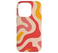 Retro Liquid Swirl Groovy Abstract Pattern Wave Red Phone Case for iPhone 14 Pro