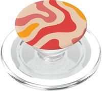 Retro Liquid Swirl Groovy Abstract Pattern Wave Red Phone PopSockets PopGrip for MagSafe