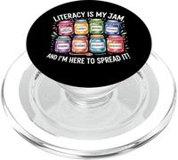 Retro Literacy Is My Jam And I'm Here To Spread It Education PopSockets PopGrip for MagSafe
