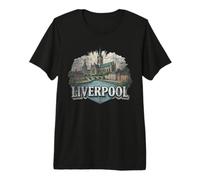 Retro Liverpool Landscape Vintage Souvenir Premium T-Shirt