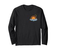Retro Living in the Ocean State Patterned Summer Long Sleeve T-Shirt