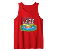 Retro Living On Lake Time Canoe Fishing - Lake Life Outdoor Tank Top