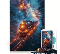 Retro Locomotive Train 1000-piece Puzzle for Teenagers Mind Exercise Toy Mind Calm Design Assembly Cherished Gift (38x26cm)