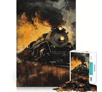 Retro Locomotive Train Jigsaw Puzzles for Teenagers 1000 Piece Thought Toy Calm Escape Precise Edge Amazing Present (50x75cm)