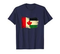 Retro Logo Canadian Canada Flag Palestine Flag T-Shirt