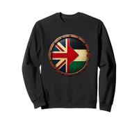 Retro Logo UK Great Britain Flag Palestine Flag Sweatshirt