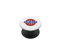 Retro London Subway Round Sign Travel Graphic PopSockets Adhesive PopGrip