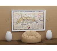Retro London Tube Map | 1930s Old London Map Framed Poster - Available in 4 Frame Colours | Framed Poster Print Wall Art for Home Décor in A0, A1, A2, A3, A4, and Maxi Sizes.