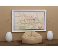 Retro London Tube Map | 1930s Old London Underground Framed Poster - Available in 4 Frame Colours | Framed Poster Print Wall Art for Home Décor in A0, A1, A2, A3, A4, and Maxi Sizes.