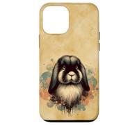 Retro Lop Eared Bunny Rabbit Vintage Illustration Artistic Case for iPhone 12 mini