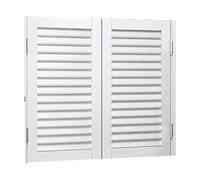 Retro Louvered Swing Door with Double Action Hinges and Auto Close Feature, Ideal for Cafe Bar Counter Kitchen