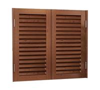Retro Louvered Swing Door with Double Action Hinges and Auto Close Feature, Ideal for Cafe Bar Counter Kitchen