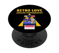 Retro Love Analog Photography (Camera Graphic) PopSockets Adhesive PopGrip