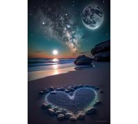 Retro Love Beach Artistic Jigsaw Puzzle - Best Brain Exercises for Adults Puzzles - Vibrant Colors, Cultural Art, Premium Quality - Modern Home Decor Funny Gifts_300pcs