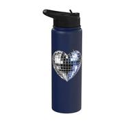 Retro Love Disco and Glam Rock 70s Vibes Vintage Party Dance Stainless Steel Insulated Water Bottle