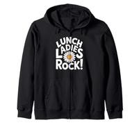 Retro Lunch Lady Squad School Cafeteria Workers Zip Hoodie