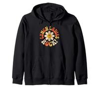 Retro Lunch Lady Squad School Cafeteria Workers Zip Hoodie