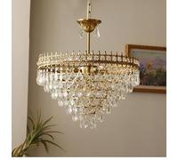 Retro Luxury Crystal Chandelier for Living Room Bedroom Kitchen Dining Table Cafe Decor Lighting Led Ceiling Pendant Lamp,Over Table Pendant Lighting Ceiling for Living Room Hallway Bedroom LWX