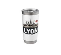 Retro Lyon Landscape Vintage Souvenir Stainless Steel Insulated Tumbler
