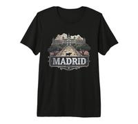 Retro Madrid Landscape Vintage Souvenir Premium T-Shirt