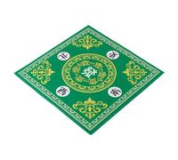 Retro Mahjong Mat, Noise Reduction, Durable Rubber Foam Backing, Easy Storage, Anti-Slip Table Cover, Noise Reduction Game Mat for Mahjong, Poker, Dominoes Board Games (D, 80X80CM)