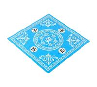 Retro Mahjong Mat, Noise Reduction, Durable Rubber Foam Backing, Easy Storage, Anti-Slip Table Cover, Noise Reduction Game Mat for Mahjong, Poker, Dominoes Board Games (B, 70X70CM)