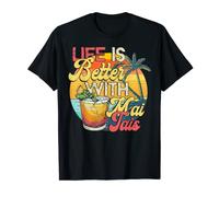 Retro Mai Tais Sunset - Life is Better With Mai Tais! T-Shirt
