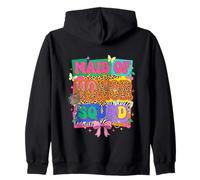 Retro Maid of Honor Squad Leopard Bride Wedding Bridesmaid Zip Hoodie