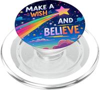 Retro Make A Wish Shooting Star And Believe PopSockets PopGrip for MagSafe