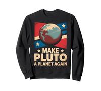 Retro Make Pluto a Planet Again Distressed Texas Space Sweatshirt
