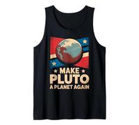 Retro Make Pluto a Planet Again Distressed Texas Space Tank Top