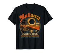 Retro Mallorca Total Solar Eclipse 2026 Tourist Astronomy T-Shirt