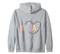 Retro Mama Hardworking Selfless Strong Loved Zip Hoodie