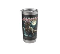 Retro Mamasaurus T Rex Mama Saurus Dinosaur Women Matching Stainless Steel Insulated Tumbler