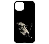 Retro Man Smoking Cigarette Glasses Art Vintage Style Case for iPhone 15 Plus